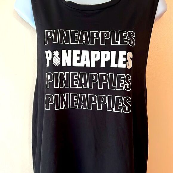 Bella Canvas Black Pineapples Muscle Tee Sz XL - Picture 2 of 4